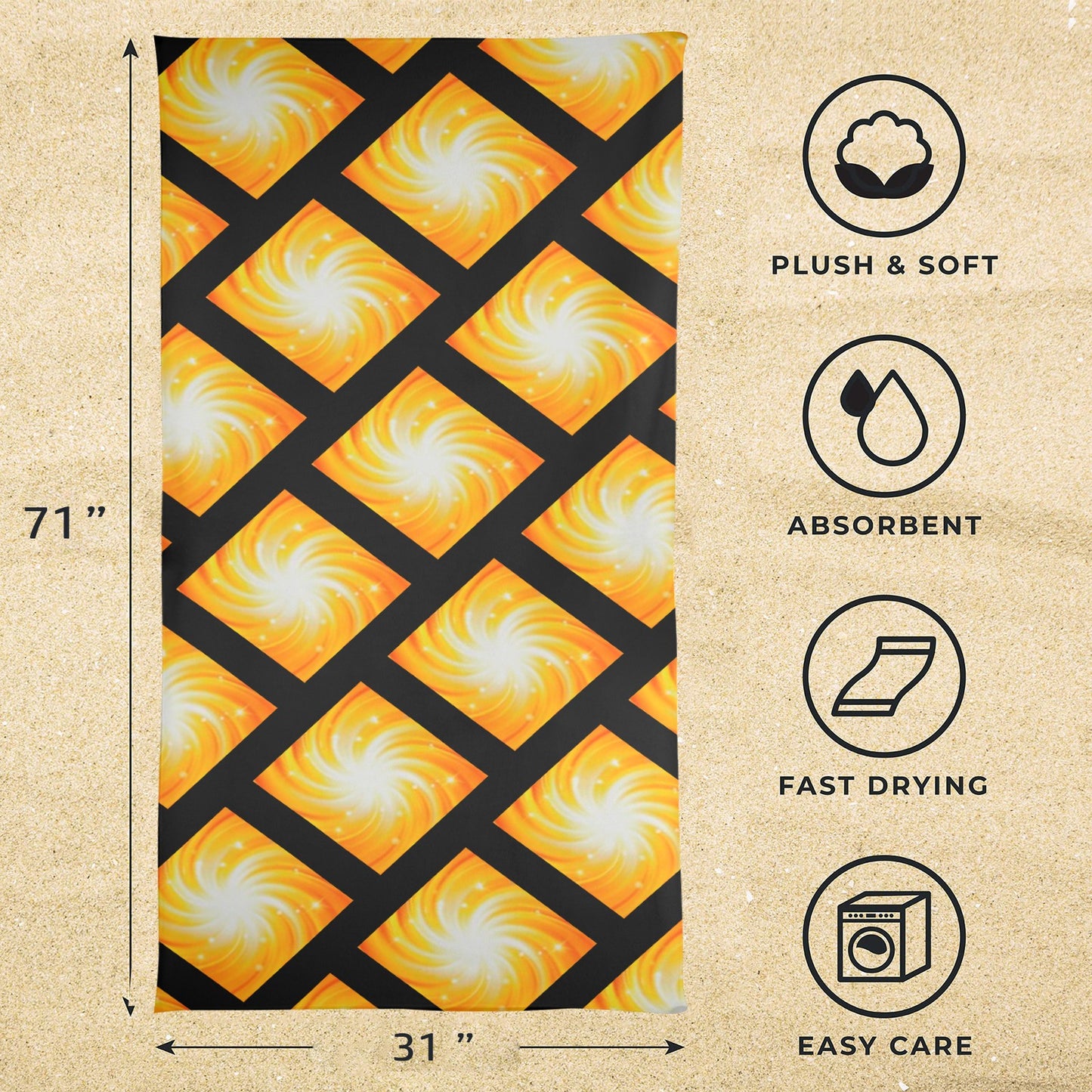 Star Gazing  Beach Towel