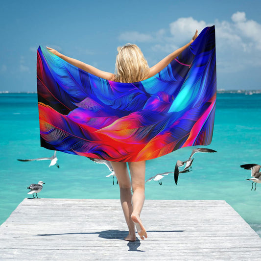The Feathers Australian Rosella  Beach Towel