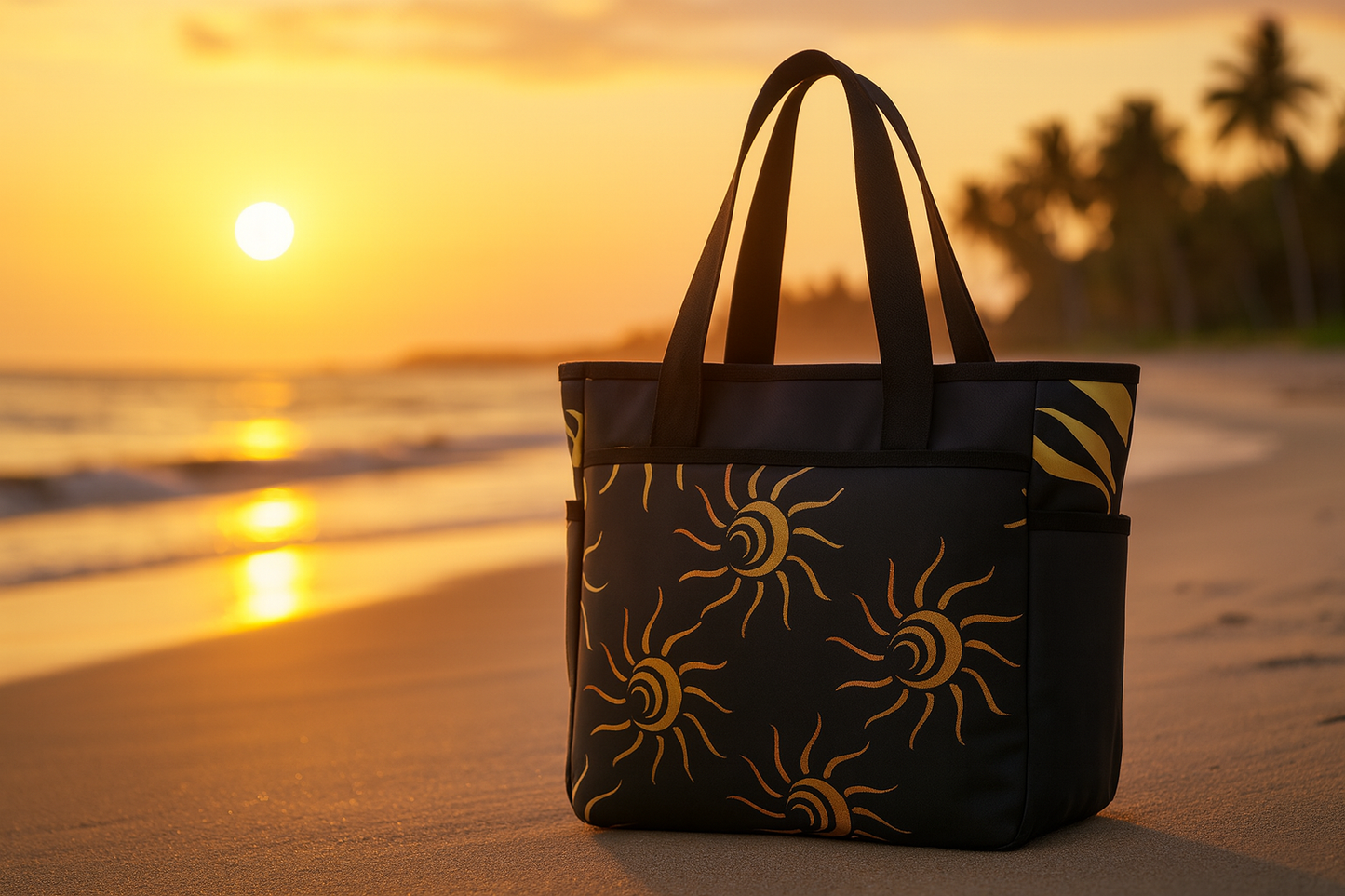 Summer Sun  Beach Tote Bag-Large