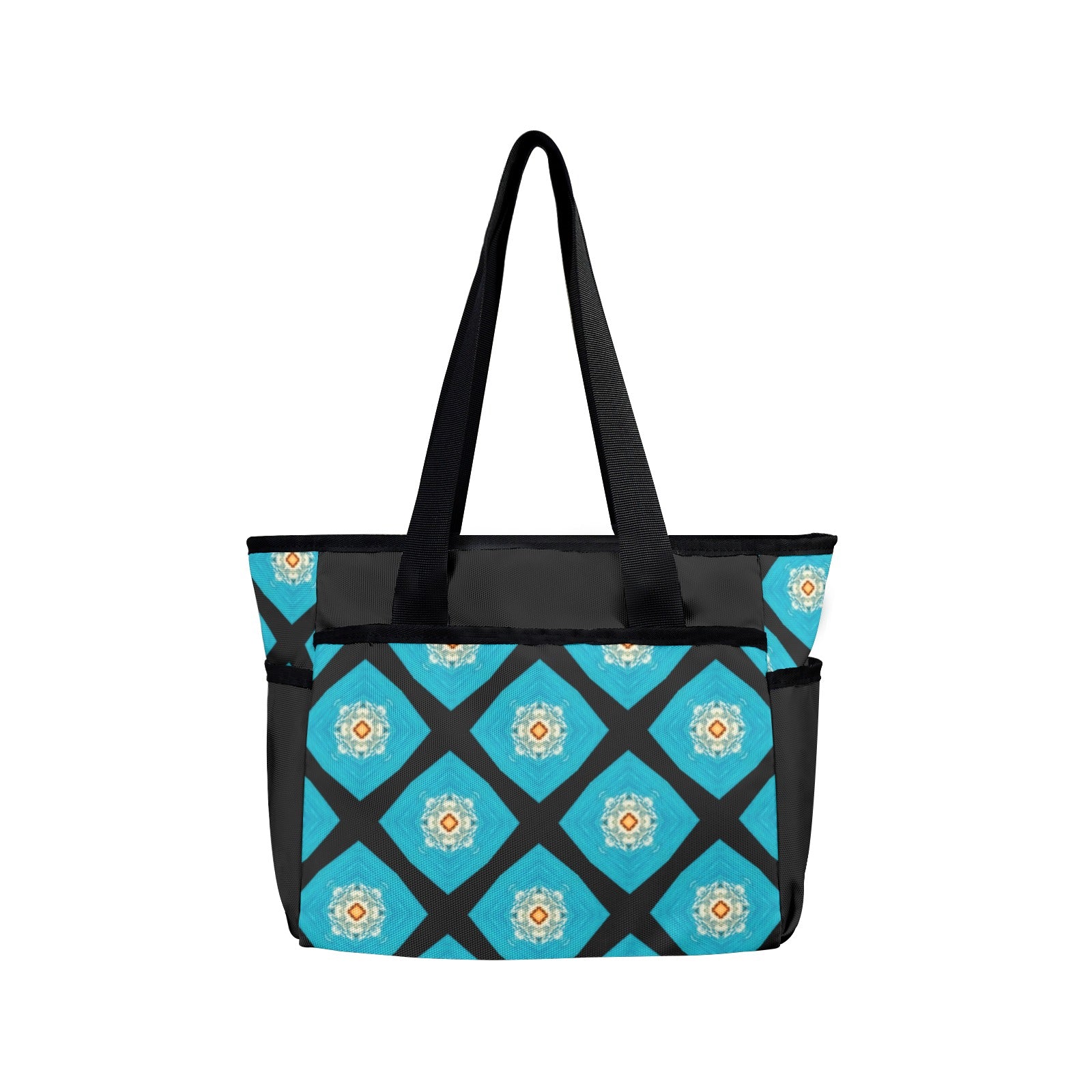 kiama sunrise beach tote bag aqua gold black seaside ocean design large tote bag ideal summer
